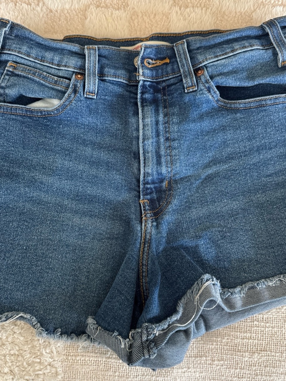 Signature by Levi Strauss Light Blue High-Rise Denim Shorts